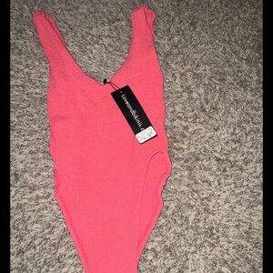 For Love And Lemons Coral Kids Bodysuit